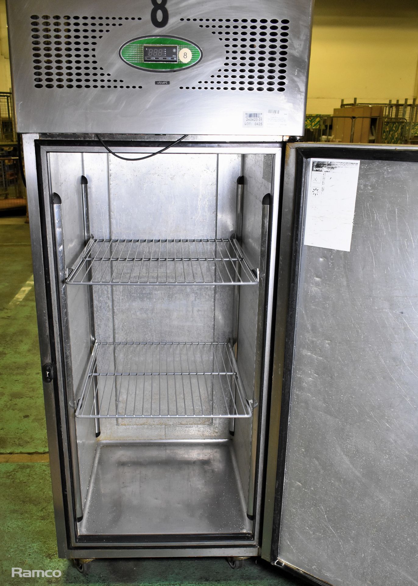 Foster EPROG 500H stainless steel upright fridge - W 700 x D 850 x H 1780mm - Bild 3 aus 8