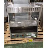 Stainless steel 2 tier heated food chute - W 700 x D 770 x H 780mm