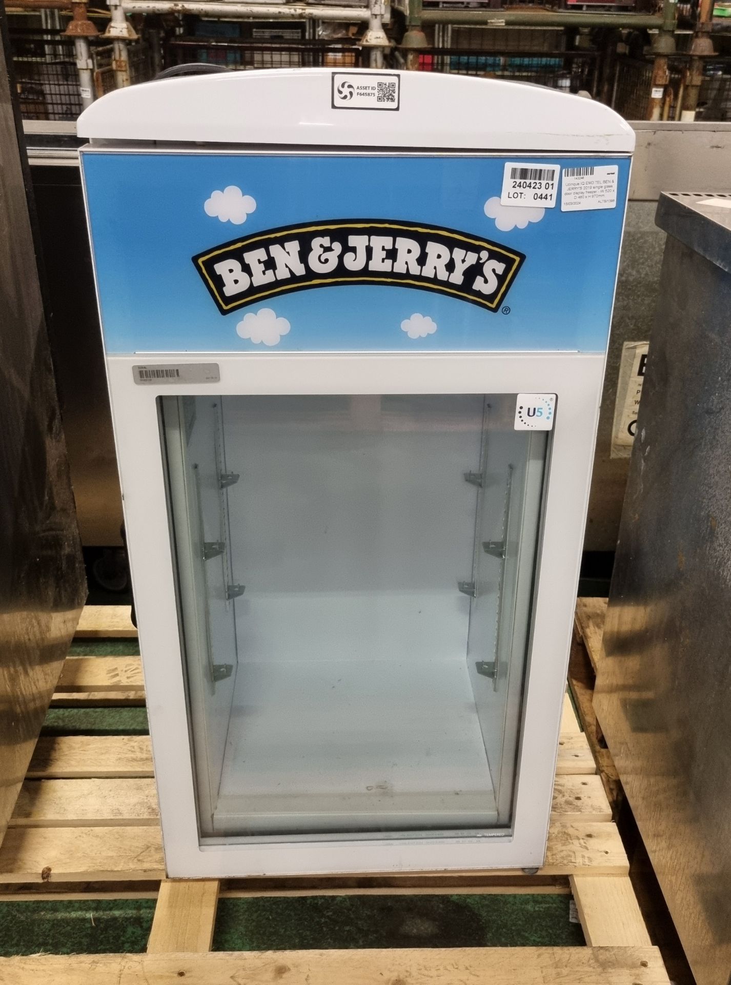 Ucinque IQ single glass door display freezer - W 520 x D 460 x H 970mm