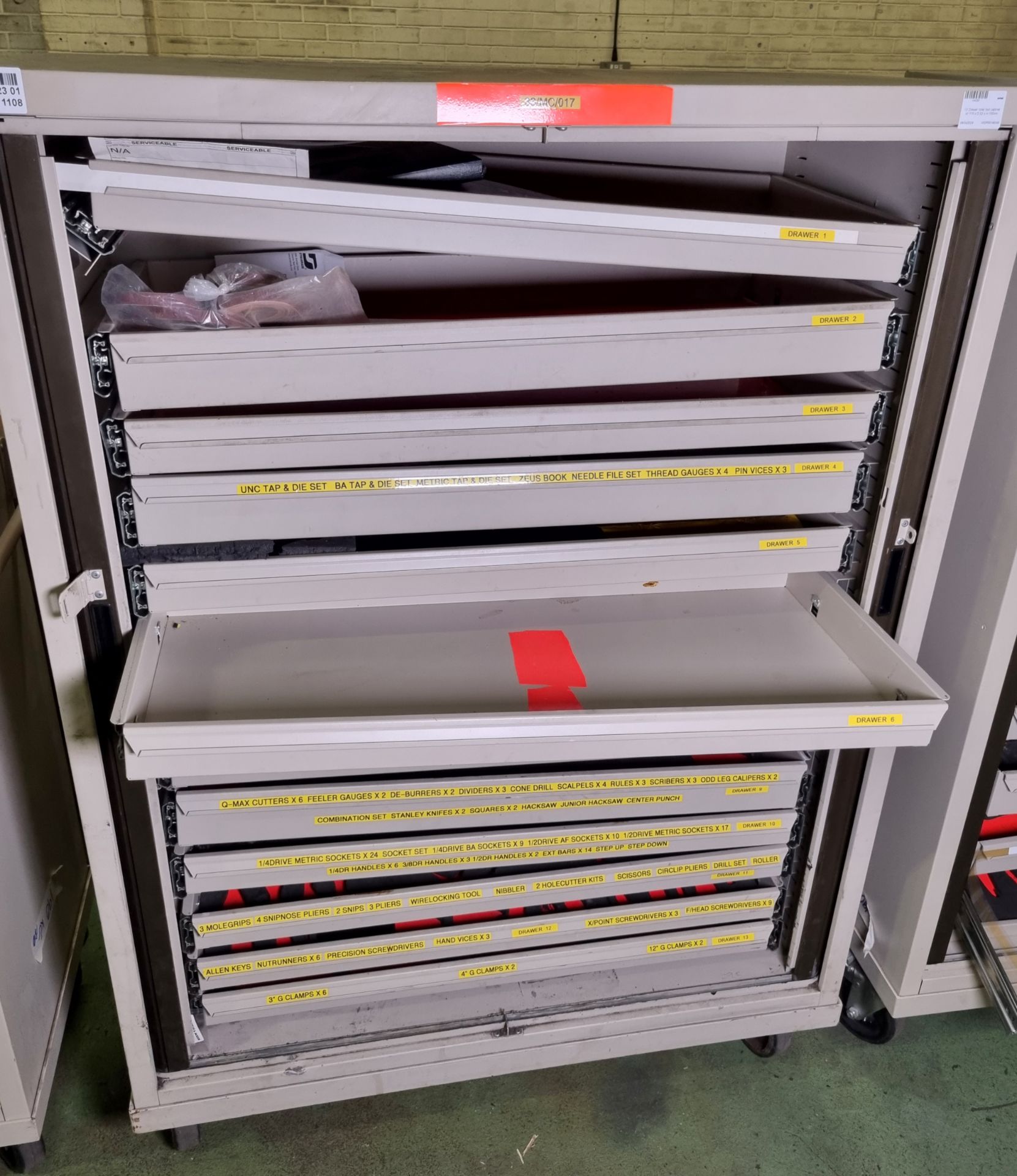 13 Drawer roller tool cabinet W 1150 x D 520 x H 1650mm - Image 3 of 4
