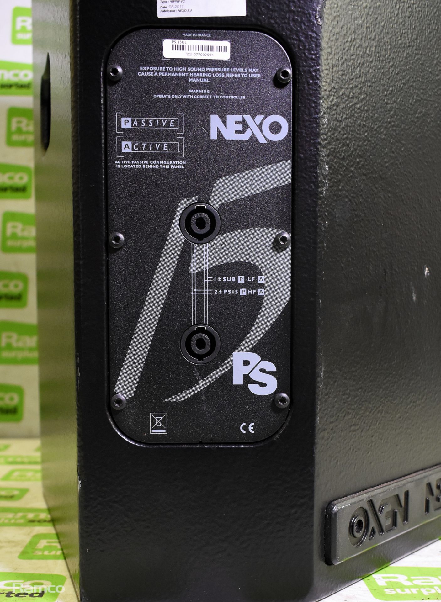 NEXO PS-15 UL - 15 inch 2-Way loudspeaker left - Black - W 440 x D 370 x H 700 mm - Image 4 of 8
