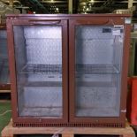 Husky C2H-900-BN-UK-HU double door bottle cooler - W 900 x D 500 x H 880mm