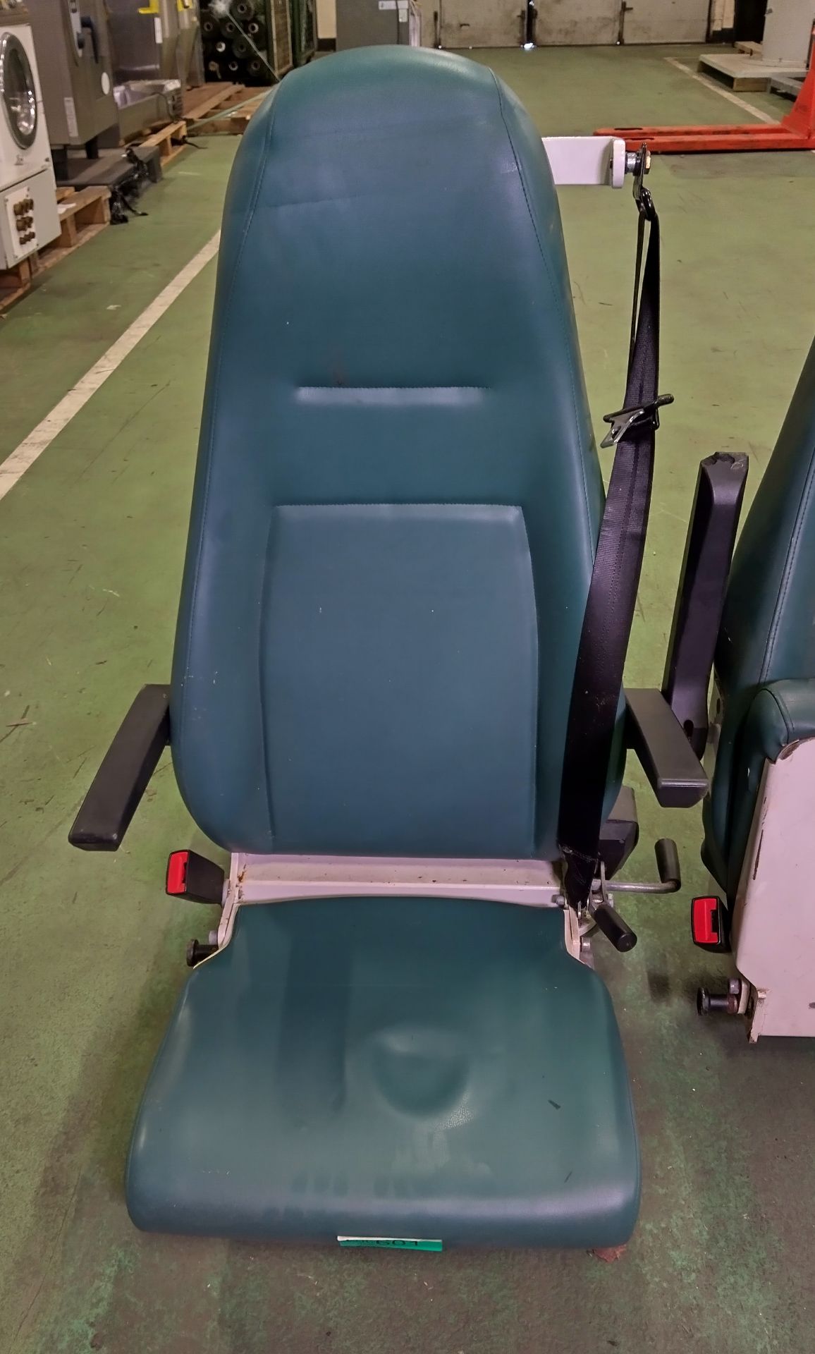 2x Tuck-away ambulance seats and oxygen bottle rack - Image 2 of 7