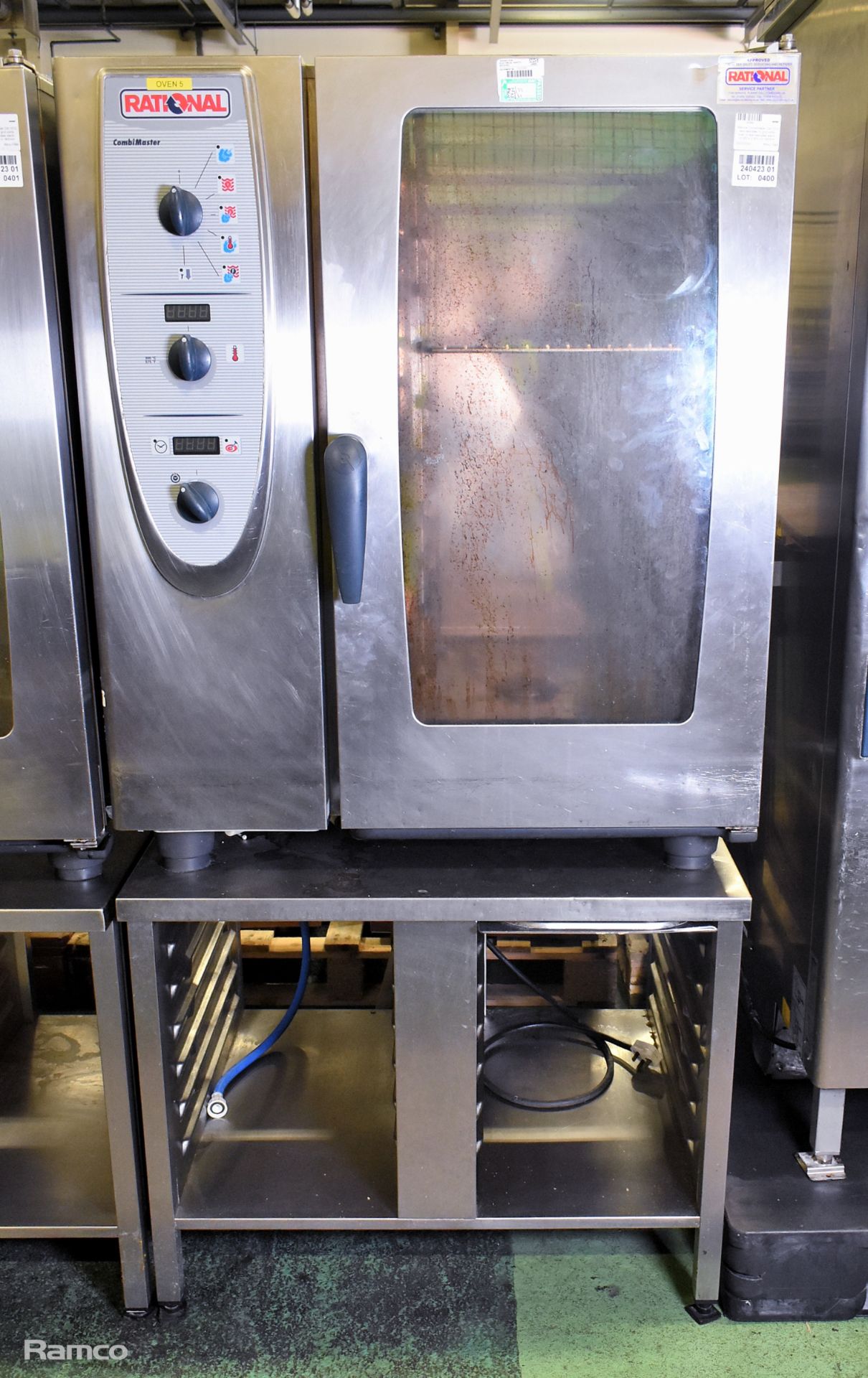 Rational CombiMaster CM 101G stainless steel 10 grid combi oven on stainless steel stand