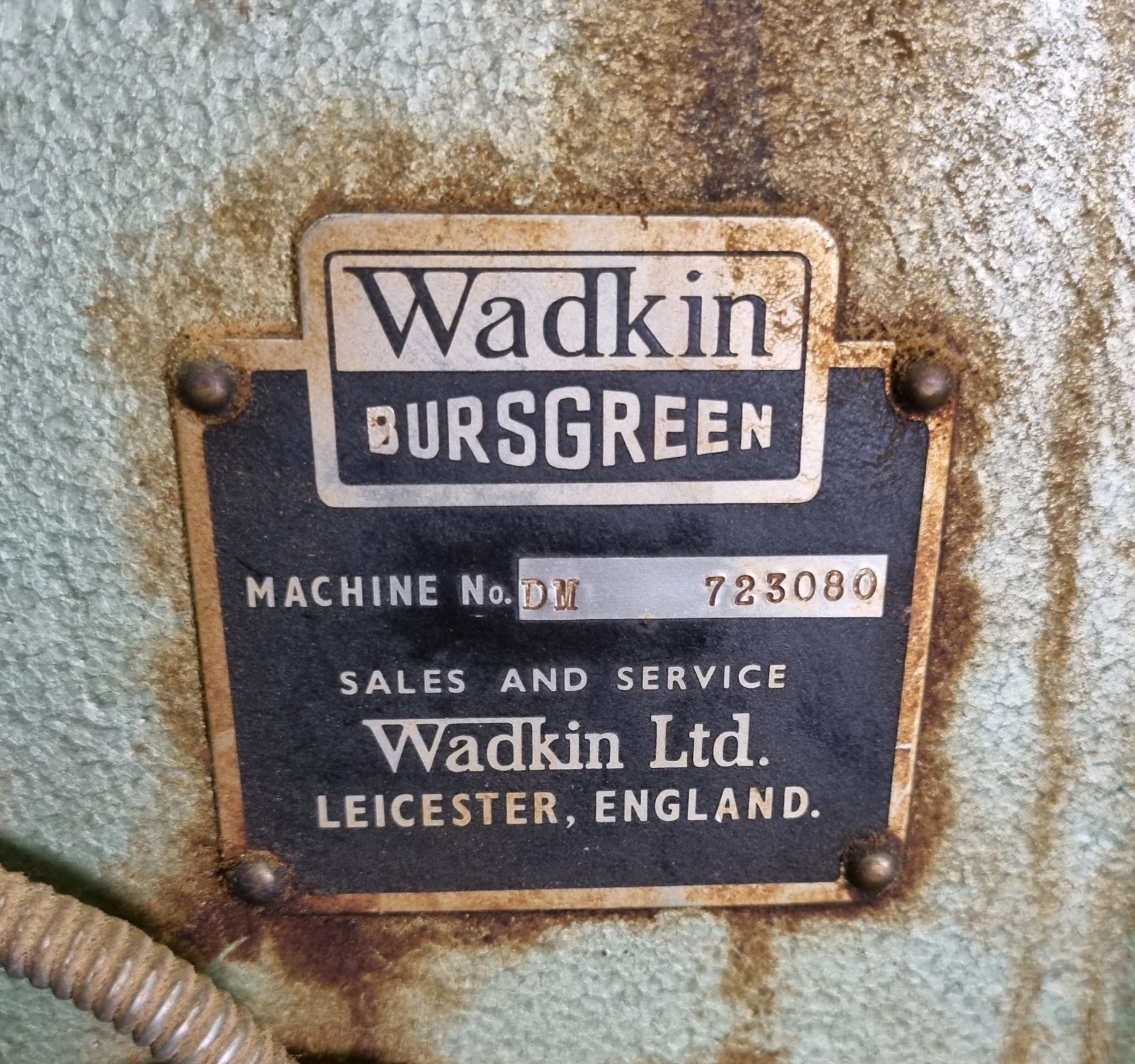 Wadkin Bursgreen pillar drill with square cut drill bit - Machine No: DM 723080 - 415V - L 1000 - Image 8 of 9