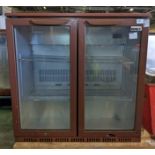 Husky HUS-C2-BRN-HY double door bottle cooler - bottom lock stuck - W 900 x D 500 x H 880mm