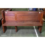 Wooden church pew - L 1600 x W 450 x H 900mm