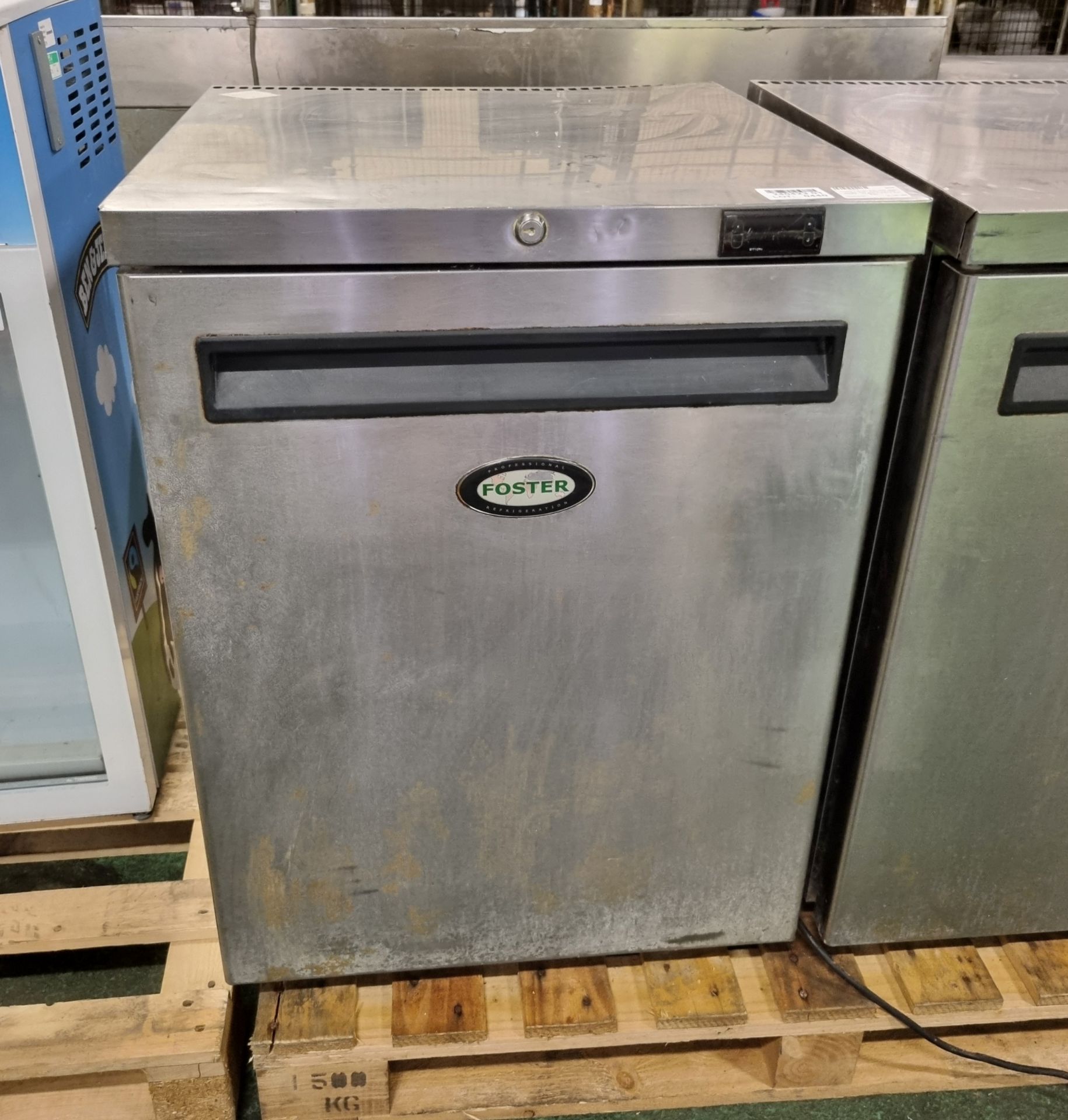 Foster LR150 stainless steel single door under counter freezer - W 605 x D 615 x H 830mm
