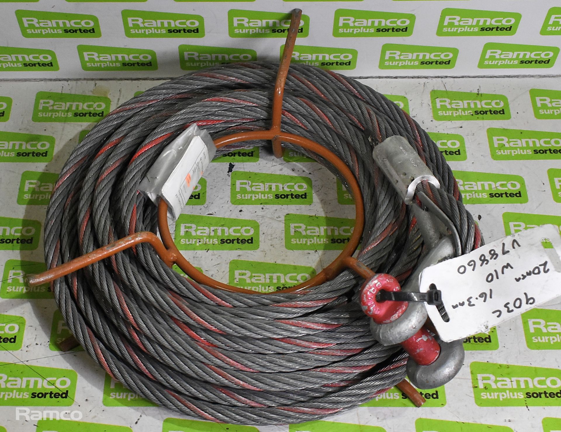 Single eye wire rope - 16.3mm x 20m