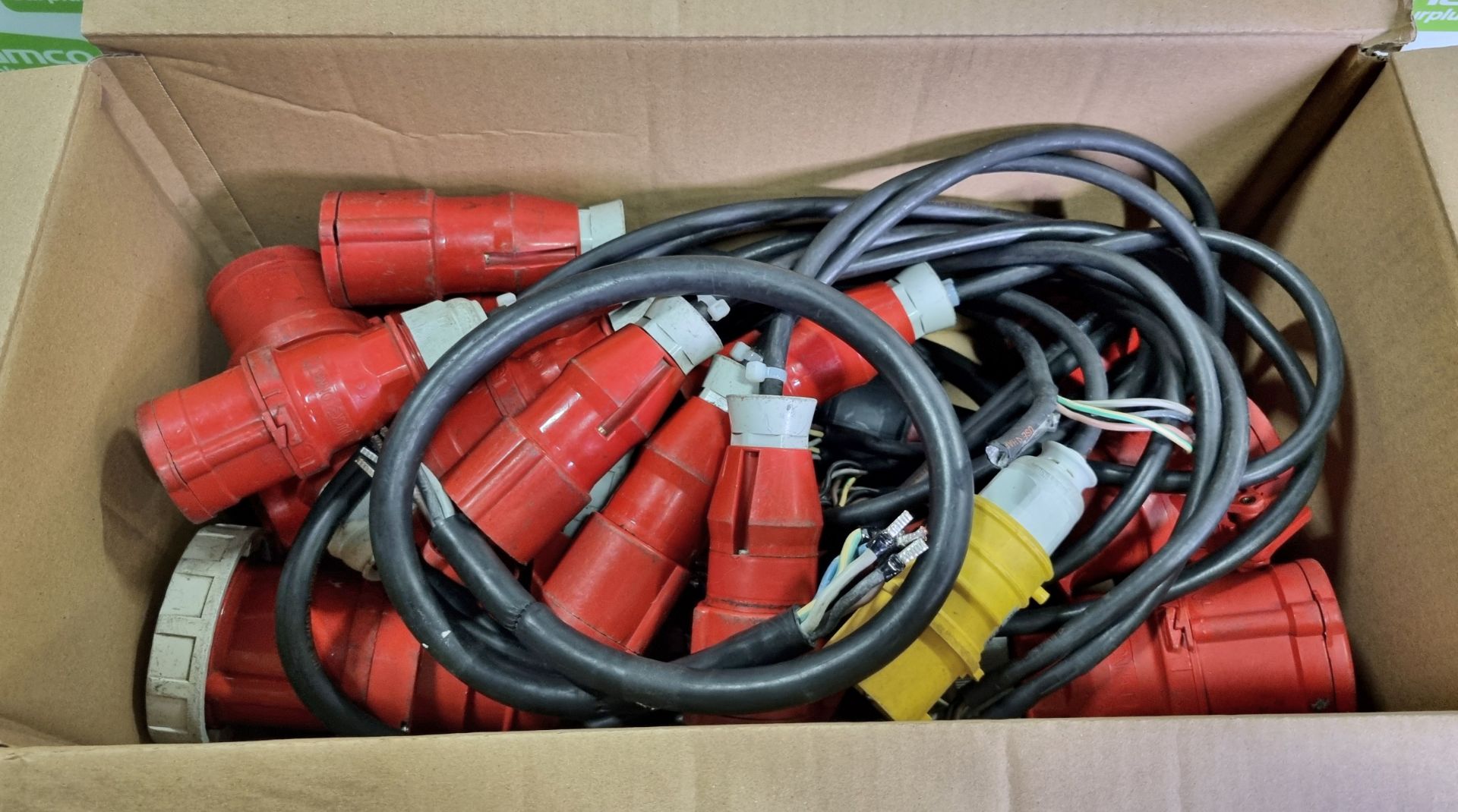 Box of 3-phase plugs, sockets and adaptors - Image 2 of 9