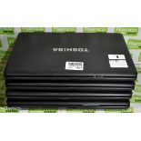 4x Toshiba laptops - NO CHARGERS - see description for details