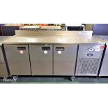 Foster Pro 1/3 H-A 3 door counter fridge