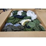 Various types of ex-military clothing The asset shows significant, irreparable damage - 170kg