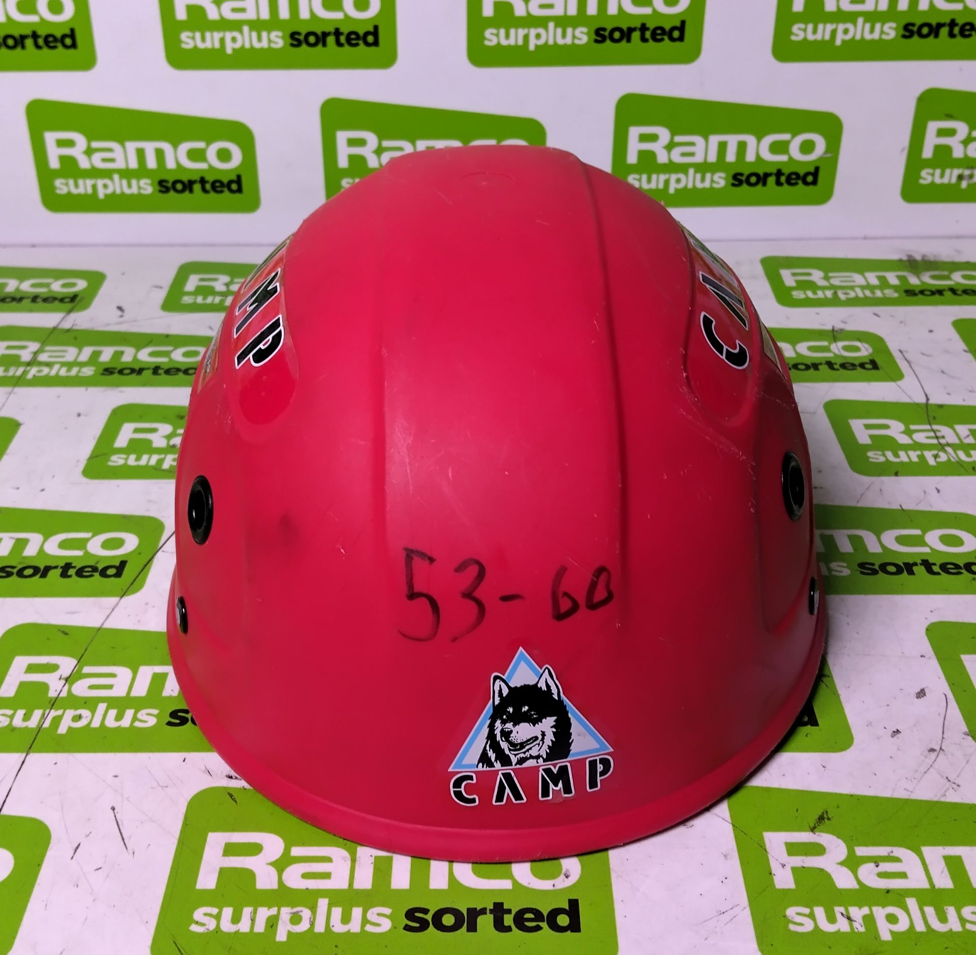 5x Rockstar Camp helmets - red - size: 53-60cm - Image 2 of 4