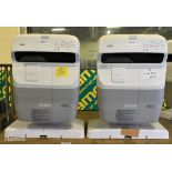 2x Epson EB-460 H343B LCD projectors