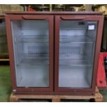 Husky C2H-900-BN-UK-HU double door bottle cooler - W 900 x D 500 x H 880mm