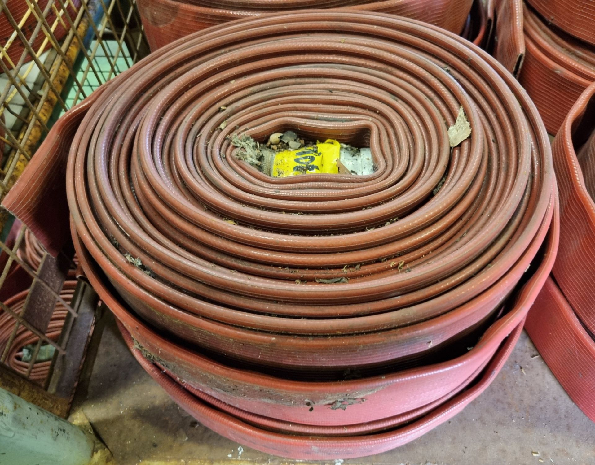 8x Angus Duraline 70mm lay flat hoses with single coupling - approx 20m in length - Image 4 of 6