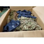 Various types of ex-military clothing The asset shows significant, irreparable damage - 177kg