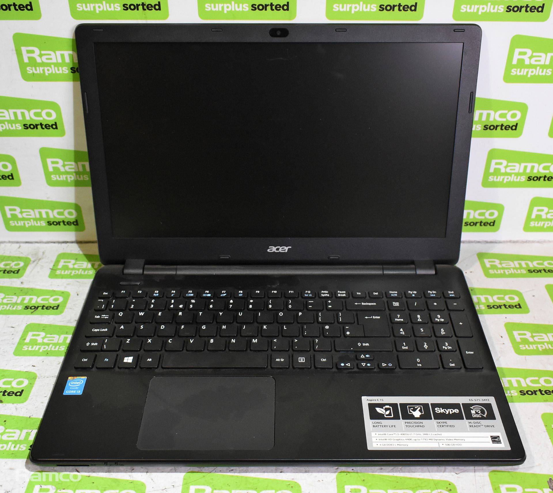 4x Acer laptops - NO CHARGERS - see description for details - Image 2 of 13