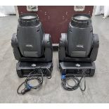 2x Martin MAC 700 Wash moving heads in flight case with Omega brackets, bonds and 16a plugs