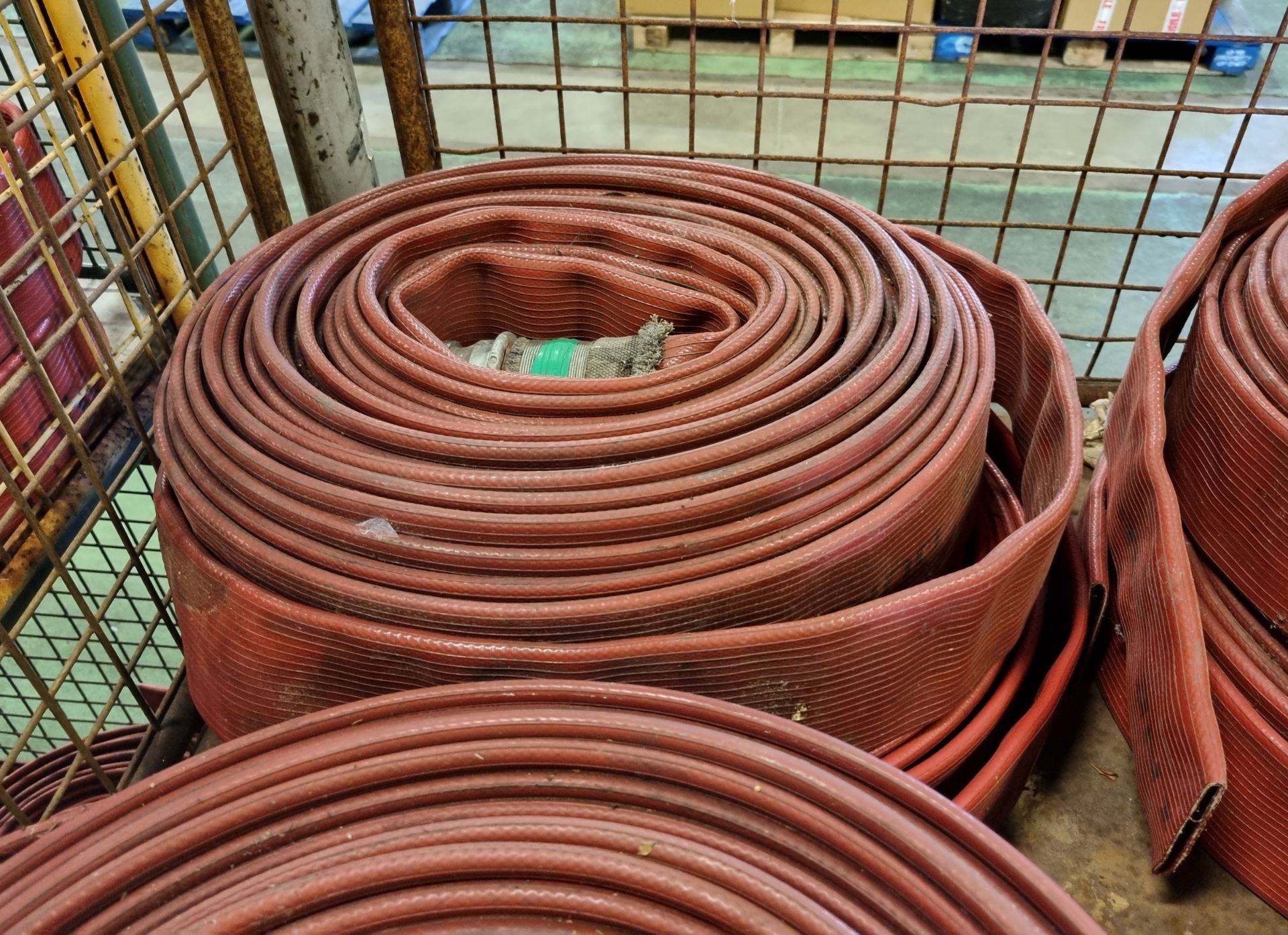 8x Angus Duraline 70mm lay flat hoses with single coupling - approx 20m in length - Image 5 of 6