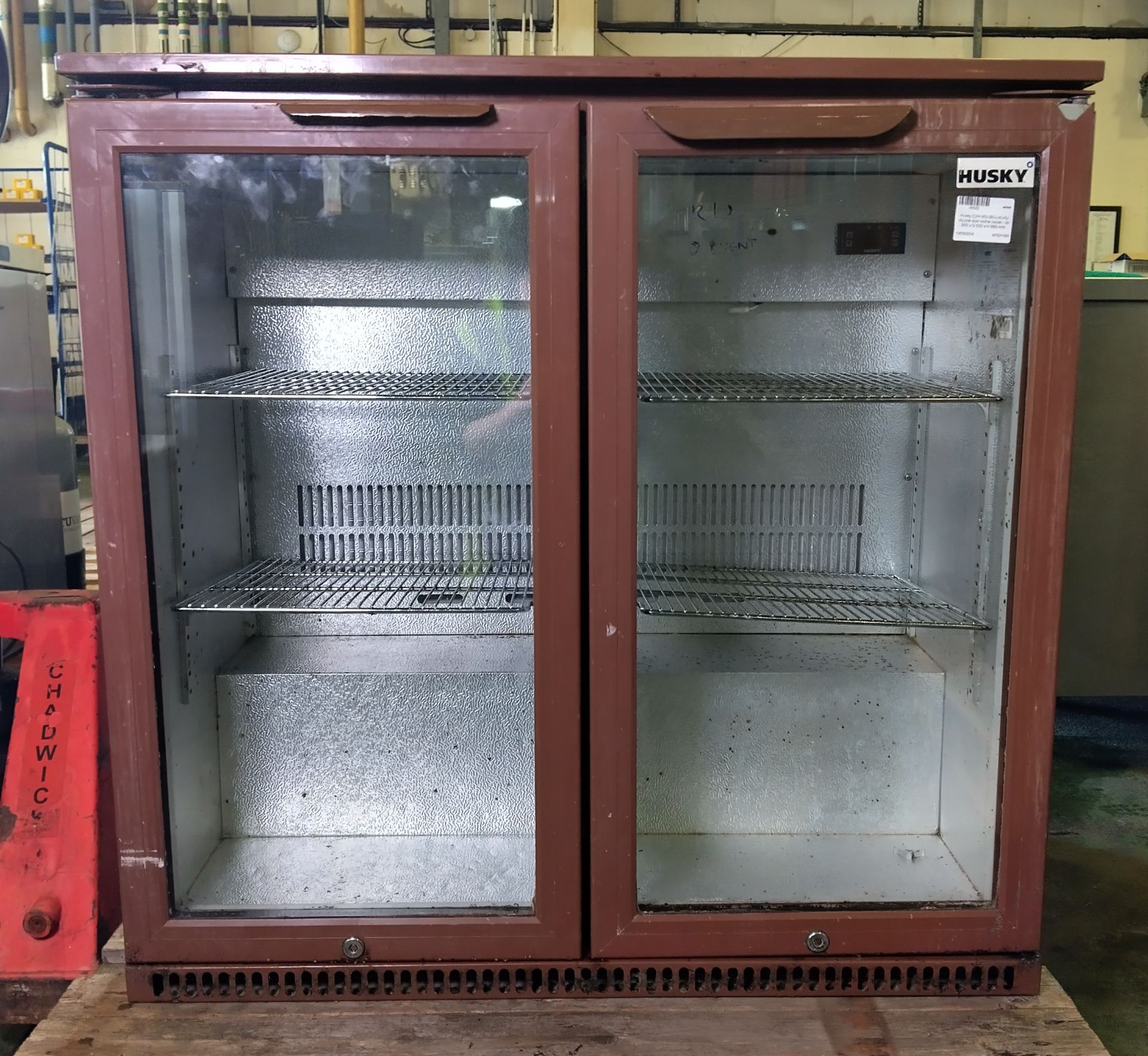 Husky C2H-900-BN-UK-HU double door bottle cooler - W 900 x D 500 x H 880mm