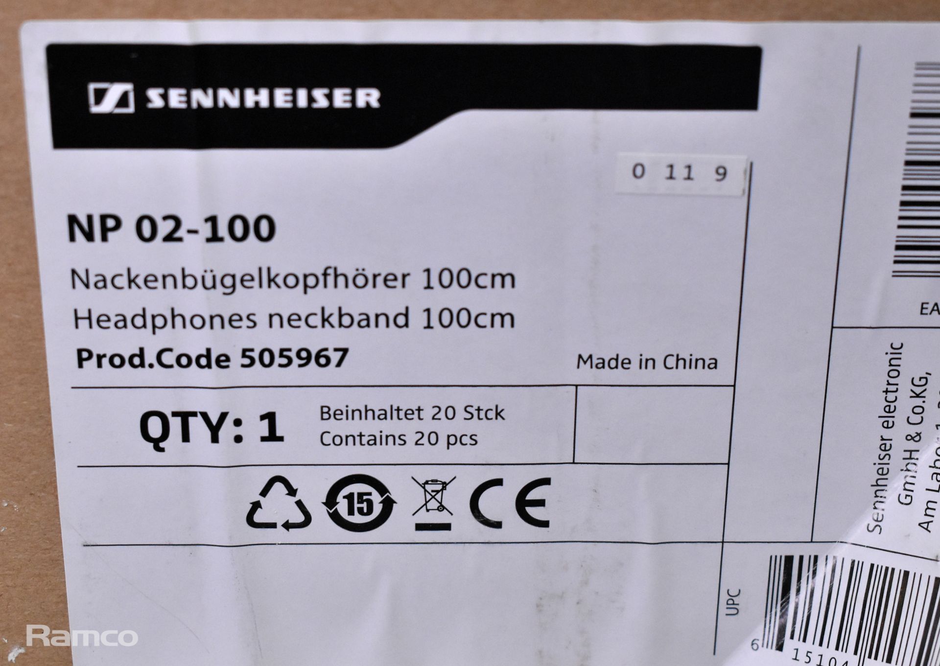 Sennheiser NP 02-100 headphones - 20 units - Image 8 of 8