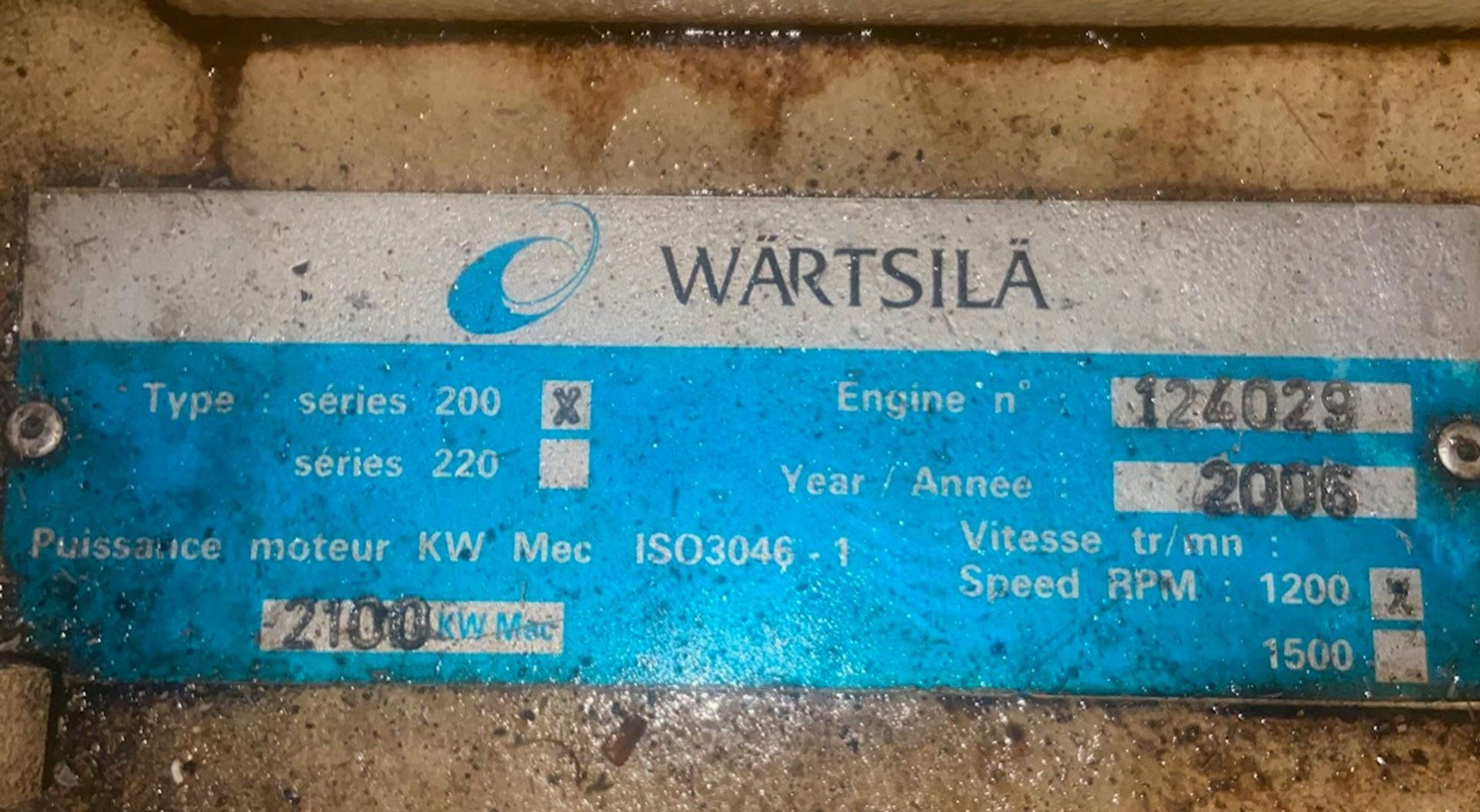No1 Wartsila 200 Series V12 Diesel engine S/N 124029 / 2006 YOM - Image 4 of 37