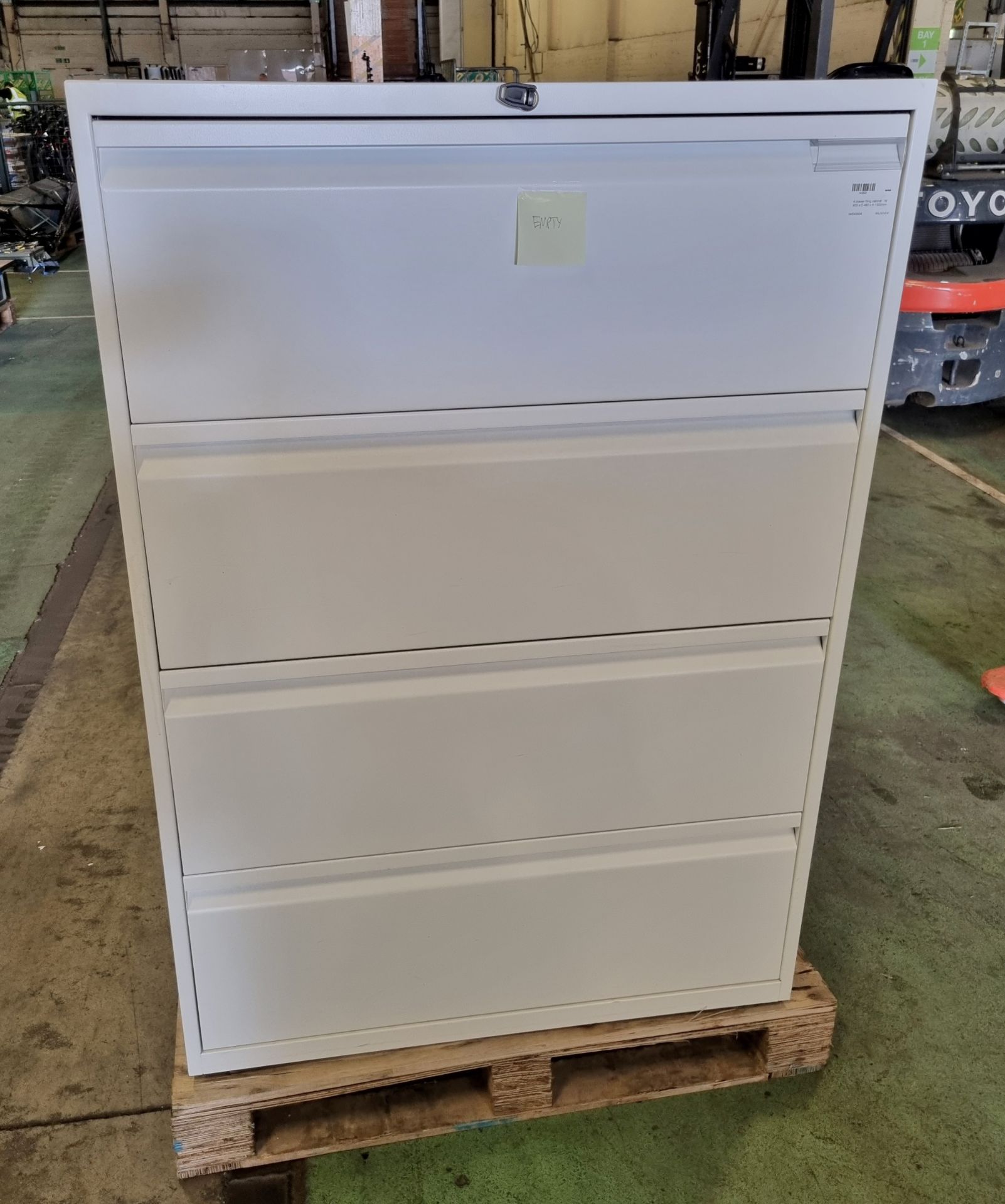 4 drawer filing cabinet - W 900 x D 480 x H 1300mm