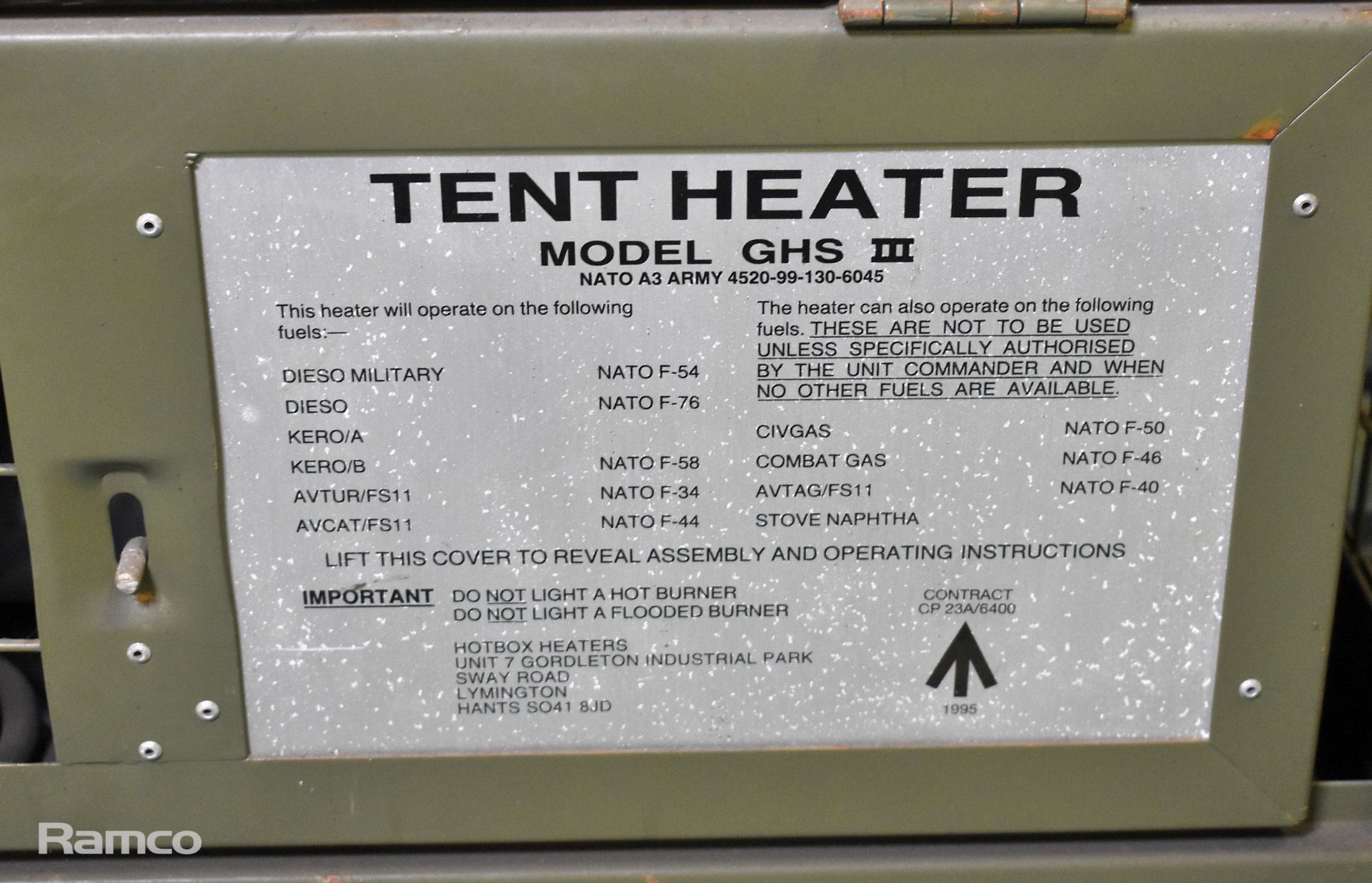 Tent Heater Model GHS 3 (please see pictures for the accessories included) - Image 3 of 5