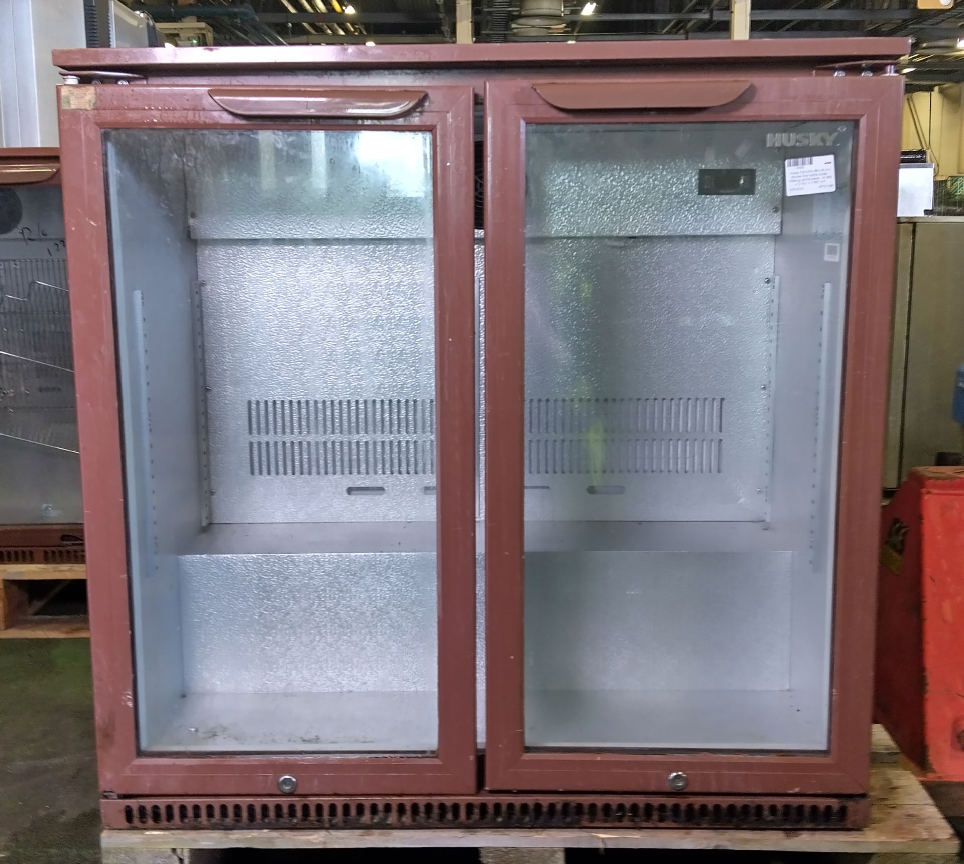 Husky C2H-900-BN-UK-HU double door bottle cooler - missing centerpiece - W 900 x D 500 x H 880mm