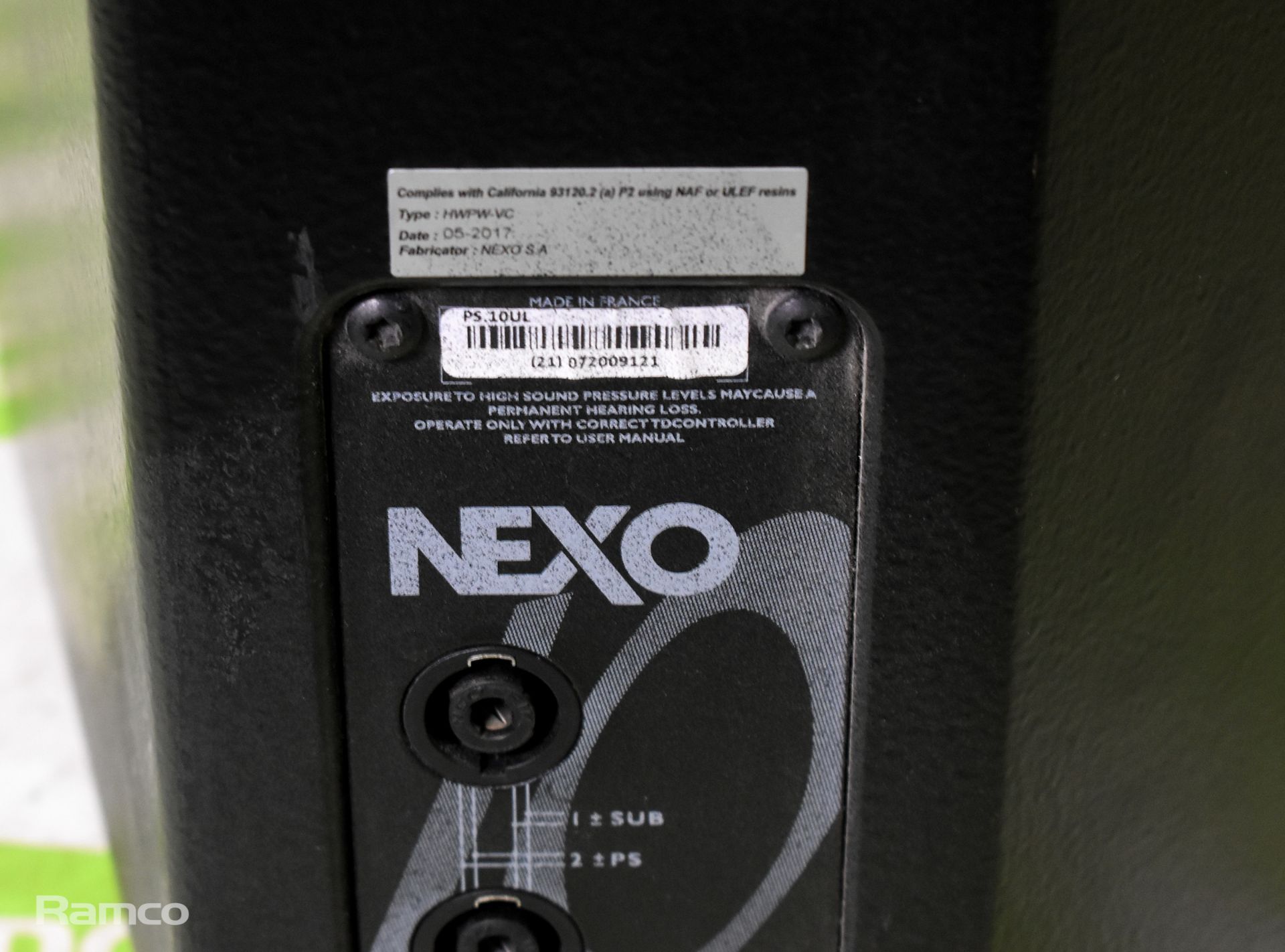 NEXO PS.10UL - 10-inch passive loudspeaker - W 310 x D 280 x H 550 mm - Image 6 of 7