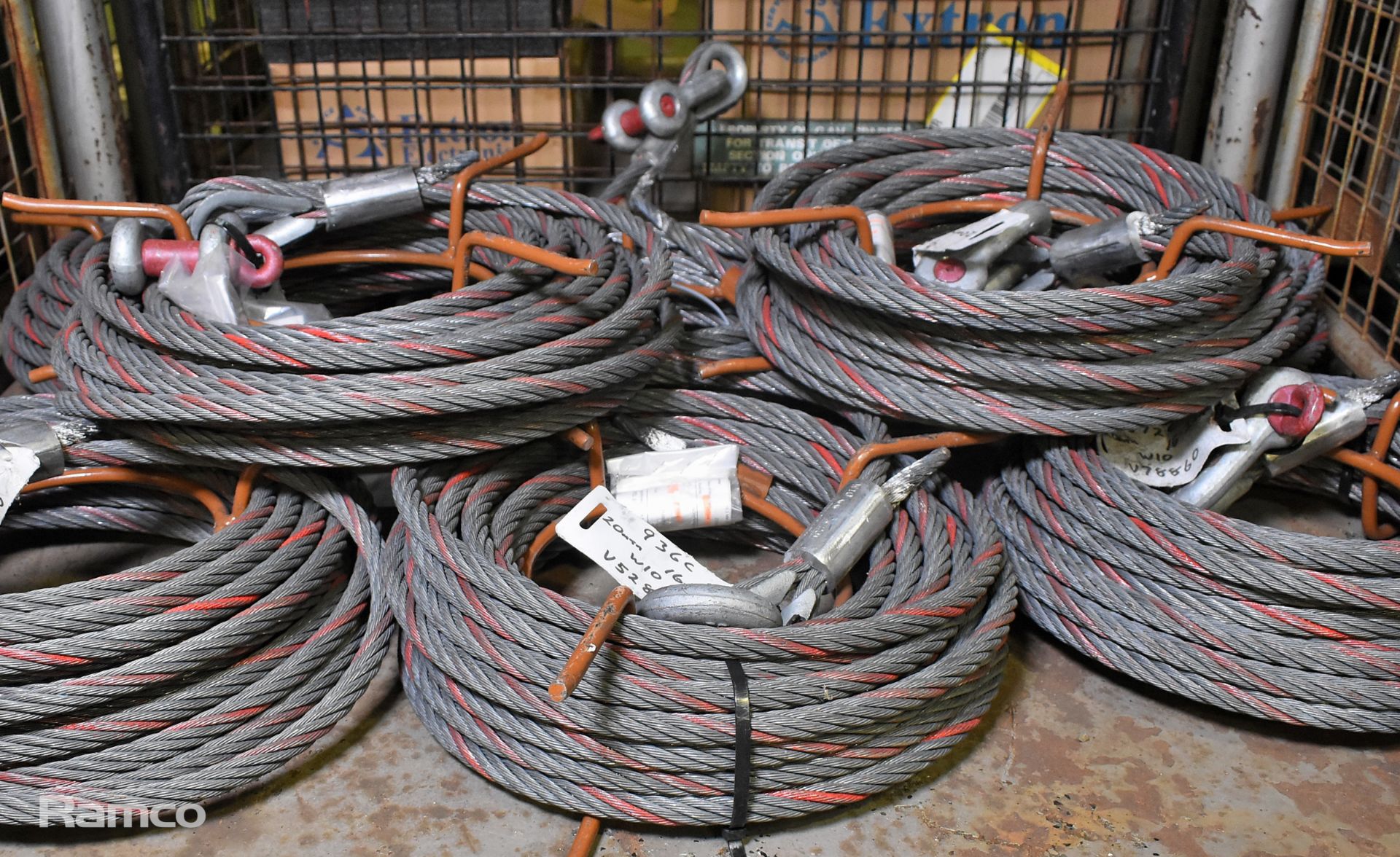 8x Single eye wire ropes - 16.3mm x 20m - Image 2 of 2