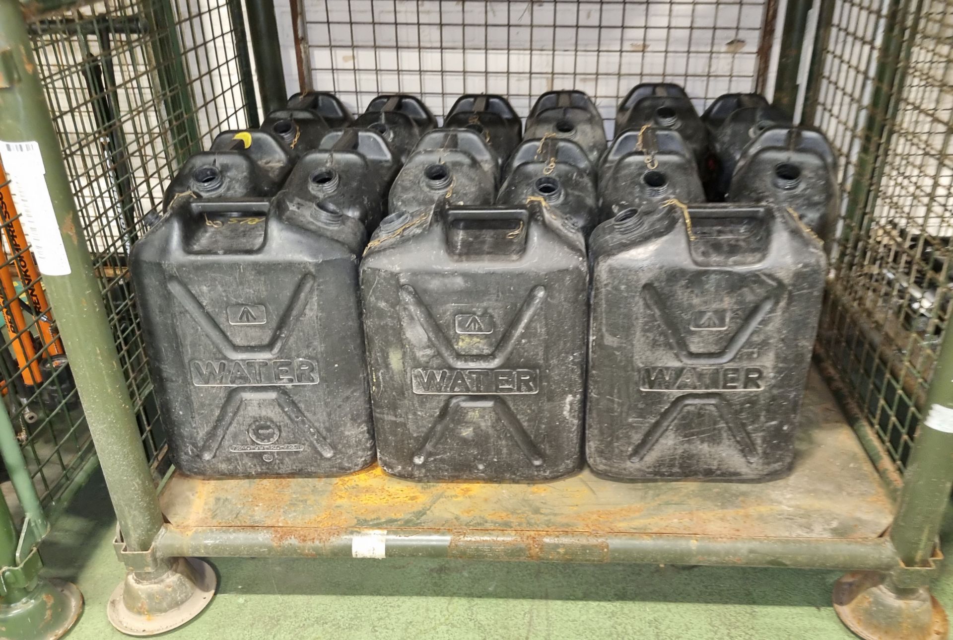 15x 20 litre plastic water containers - NO CAPS