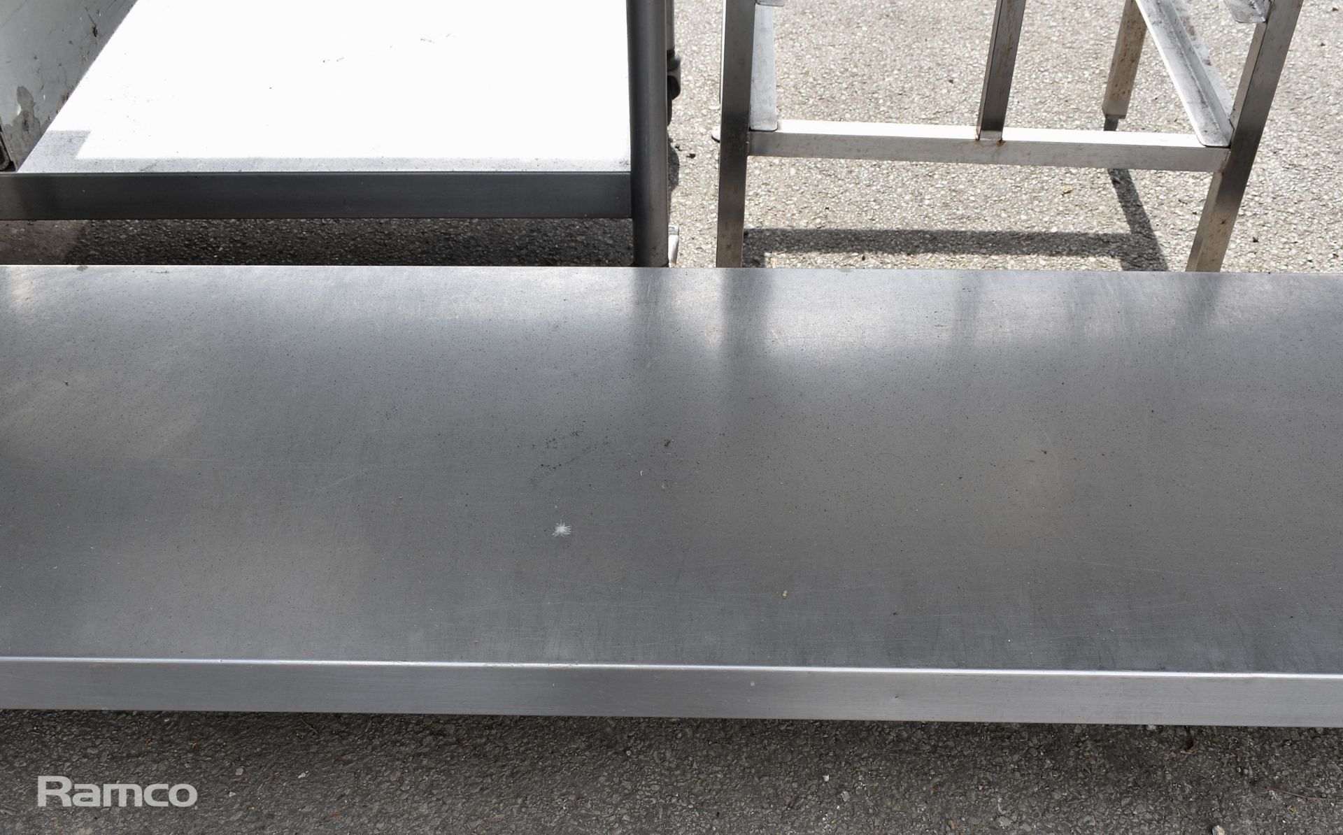 Stainless steel table on castors - W 1800 x D 700 x H 880mm - Image 2 of 3
