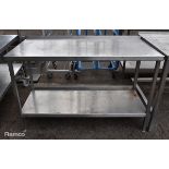 Stainless steel table - W 1400 x D 660 x H 900mm