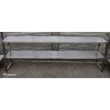 2 Tier Stainless steel shelf - L 2160 x D 400 x H 700mm