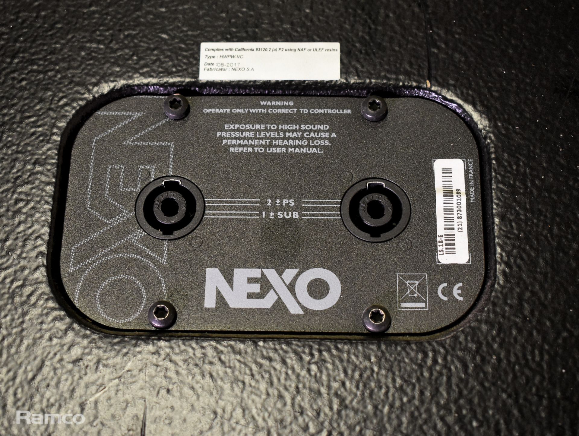 NEXO LS18-E passive subwoofer - Black - Image 4 of 8
