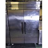 Blizzard stainless steel double door upright freezer - W 1400 x D 850 x H 2090mm
