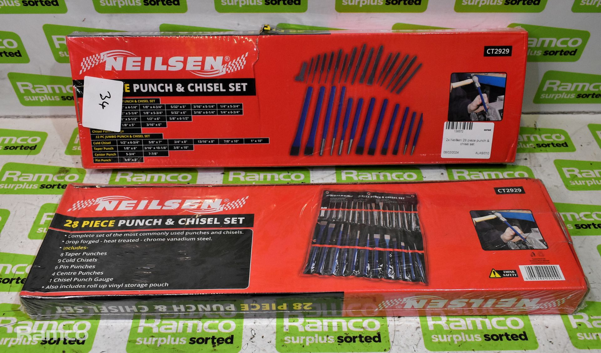 2x Neilsen 28 piece punch & chisel sets