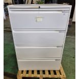 4 drawer filing cabinet - W 900 x D 480 x H 1300mm