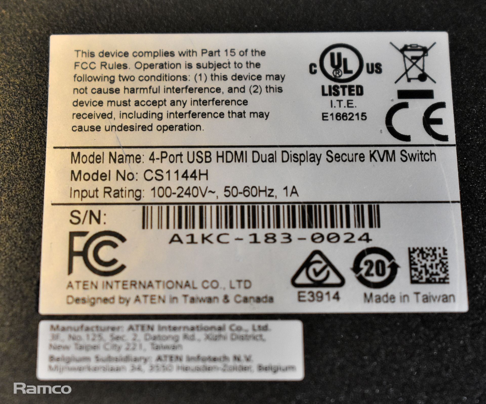 Aten CS1144H 4 port HDMI dual display KVM switch & more - see description - Image 4 of 8