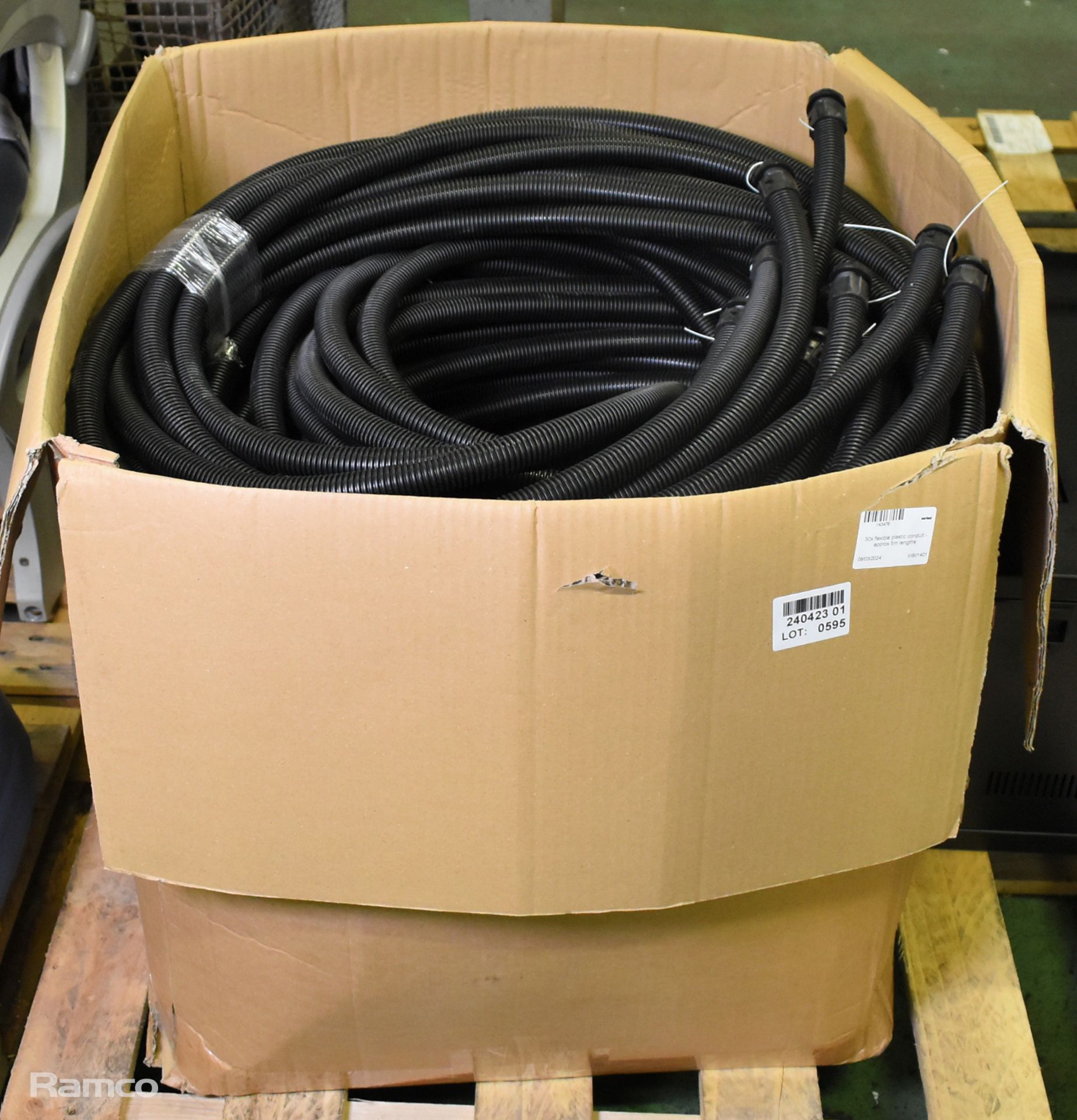 30x flexible plastic conduit - approx 5m lengths