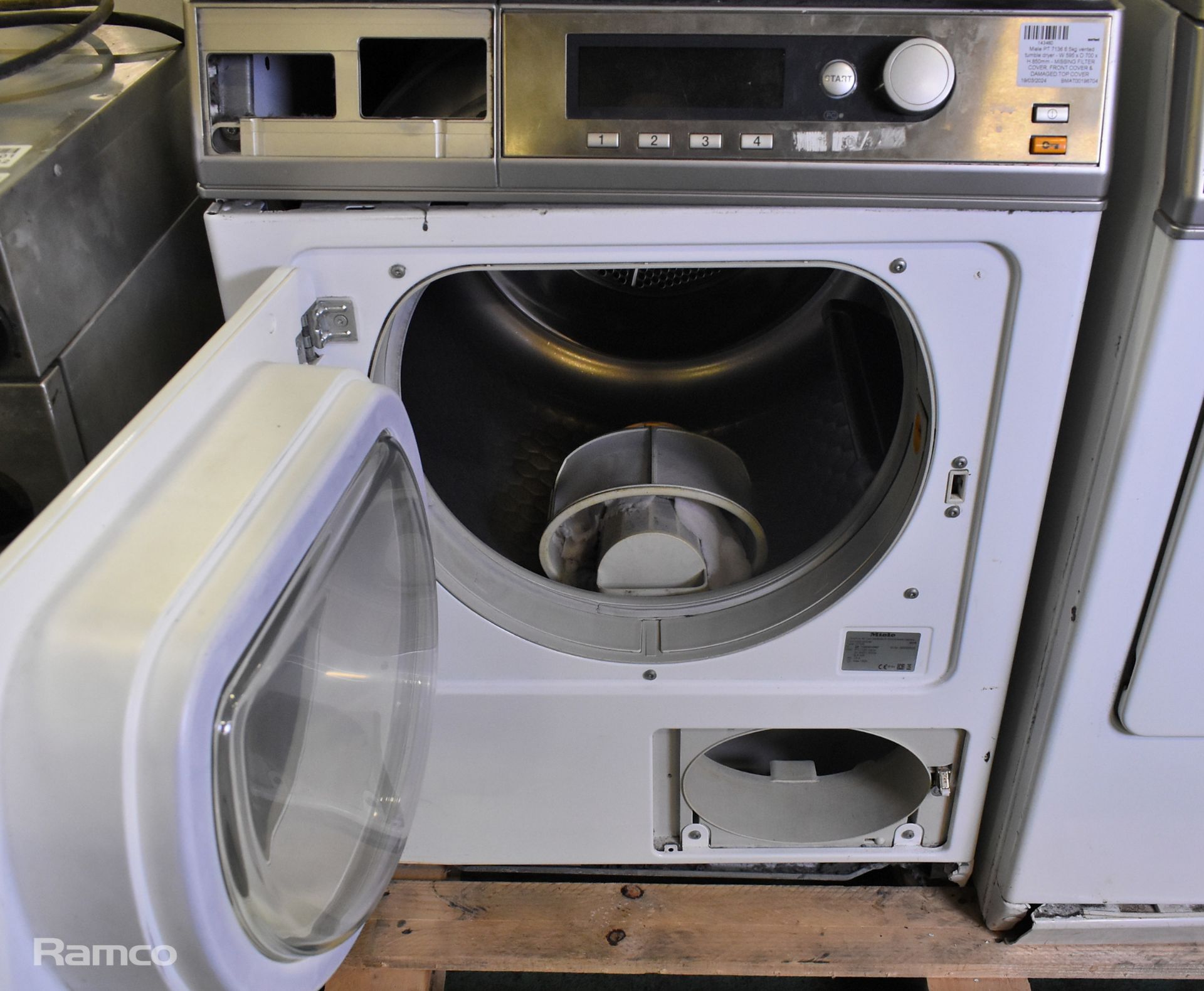 Miele PT 7136 6.5kg vented tumble dryer - W 595 x D 700 x H 850mm - MISSING FILTER COVER - Image 3 of 5