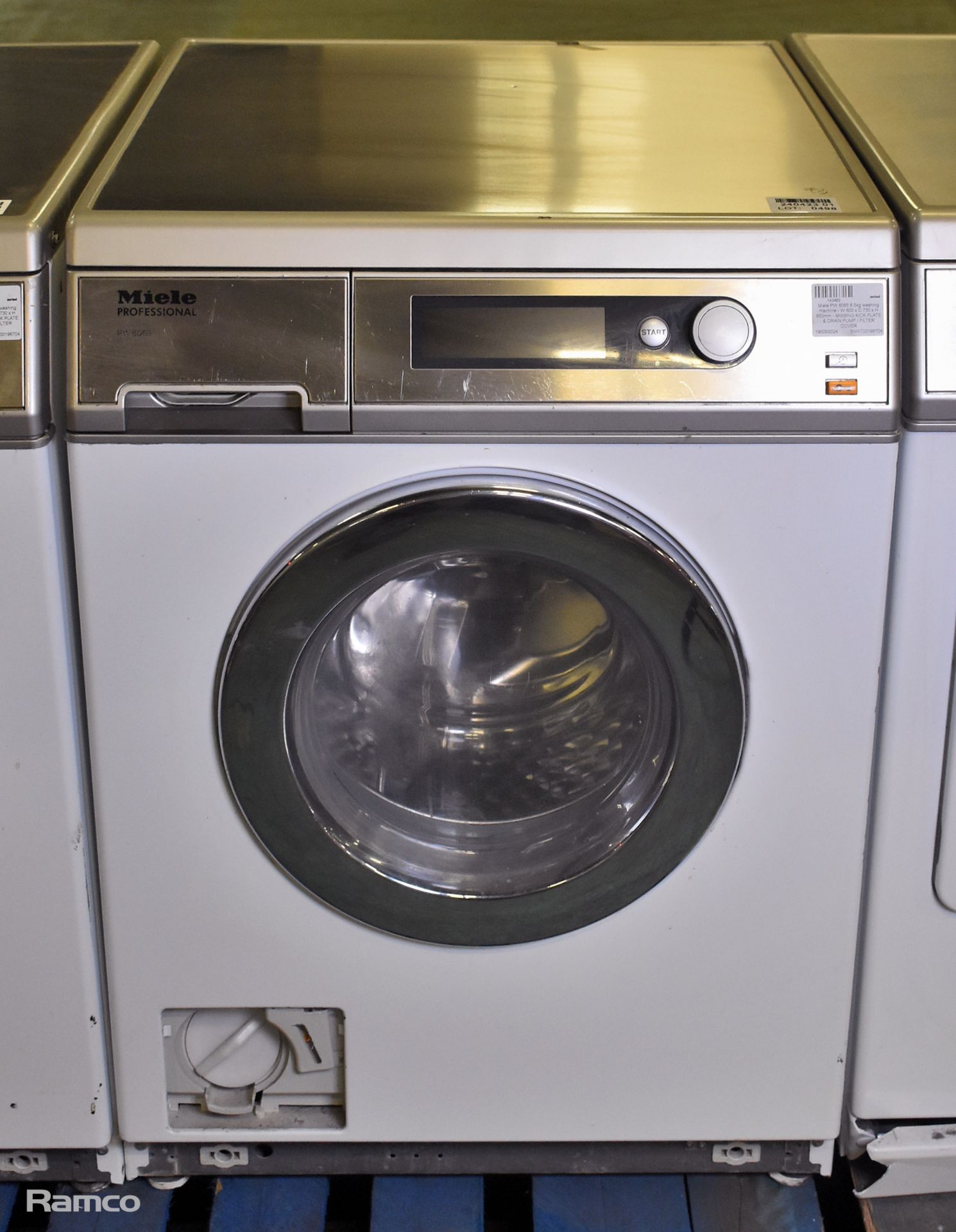 Miele PW 6065 6.5kg washing machine - W 600 x D 730 x H 850mm - MISSING KICK PLATE, DRAIN PUMP