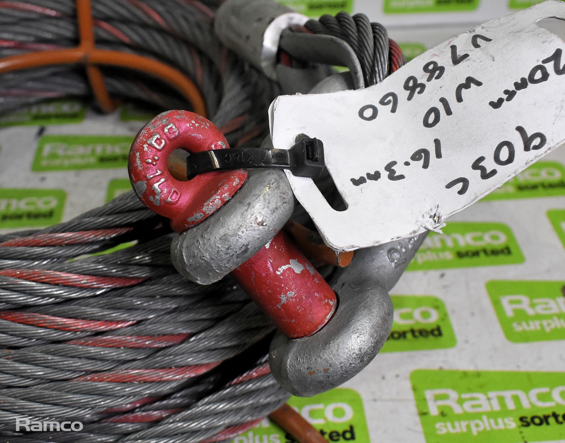 Single eye wire rope - 16.3mm x 20m - Image 2 of 3