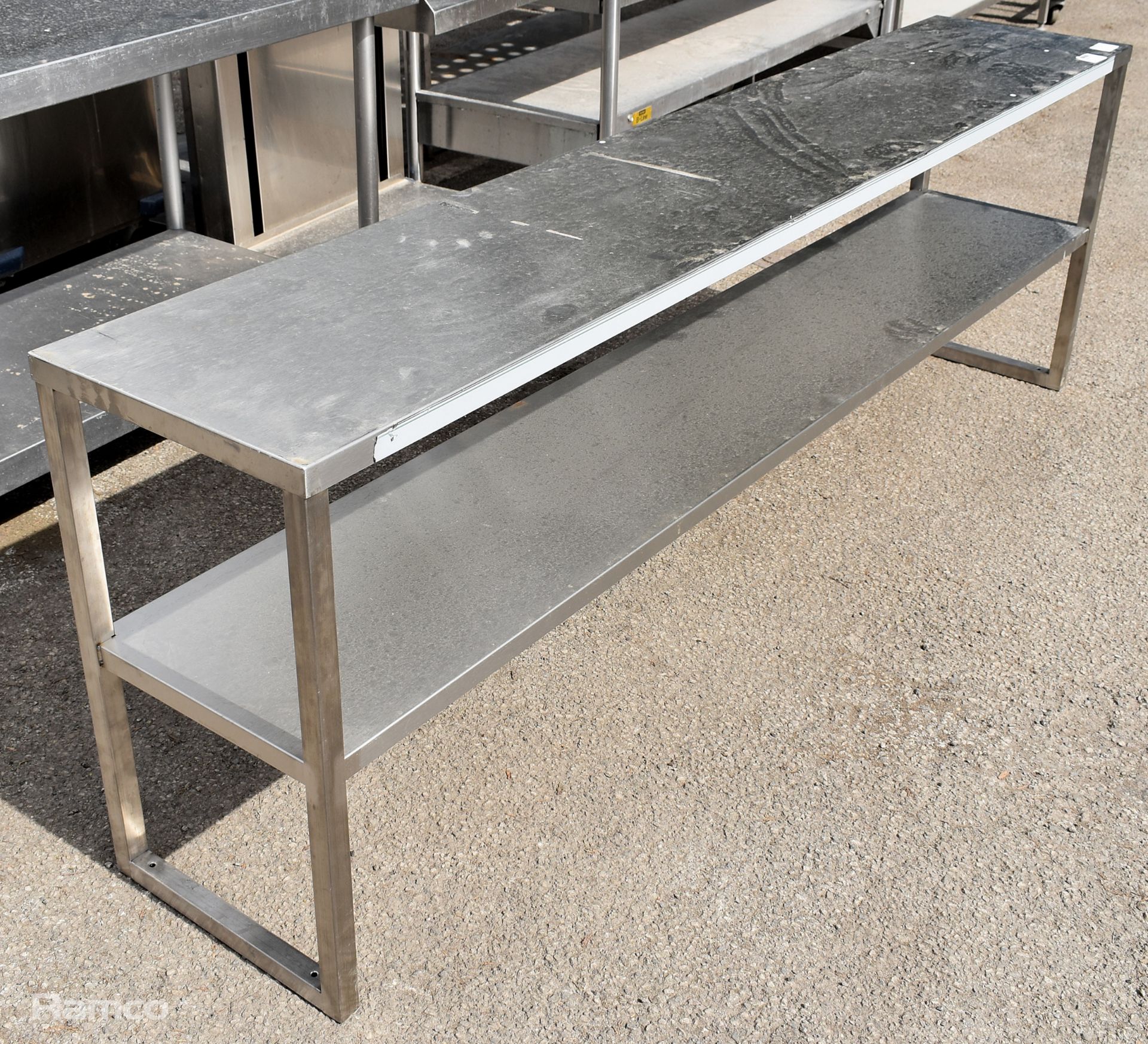 2 Tier Stainless steel shelf - L 2160 x D 400 x H 700mm - Image 2 of 3