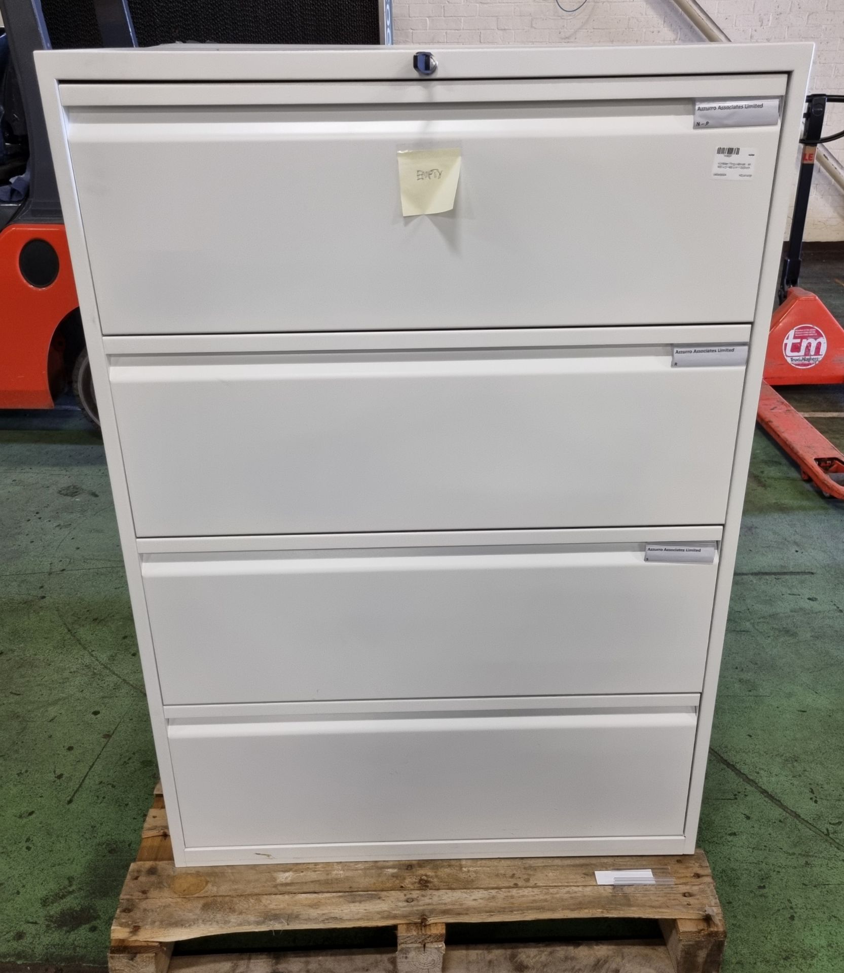 4 drawer filing cabinet - W 900 x D 480 x H 1300mm