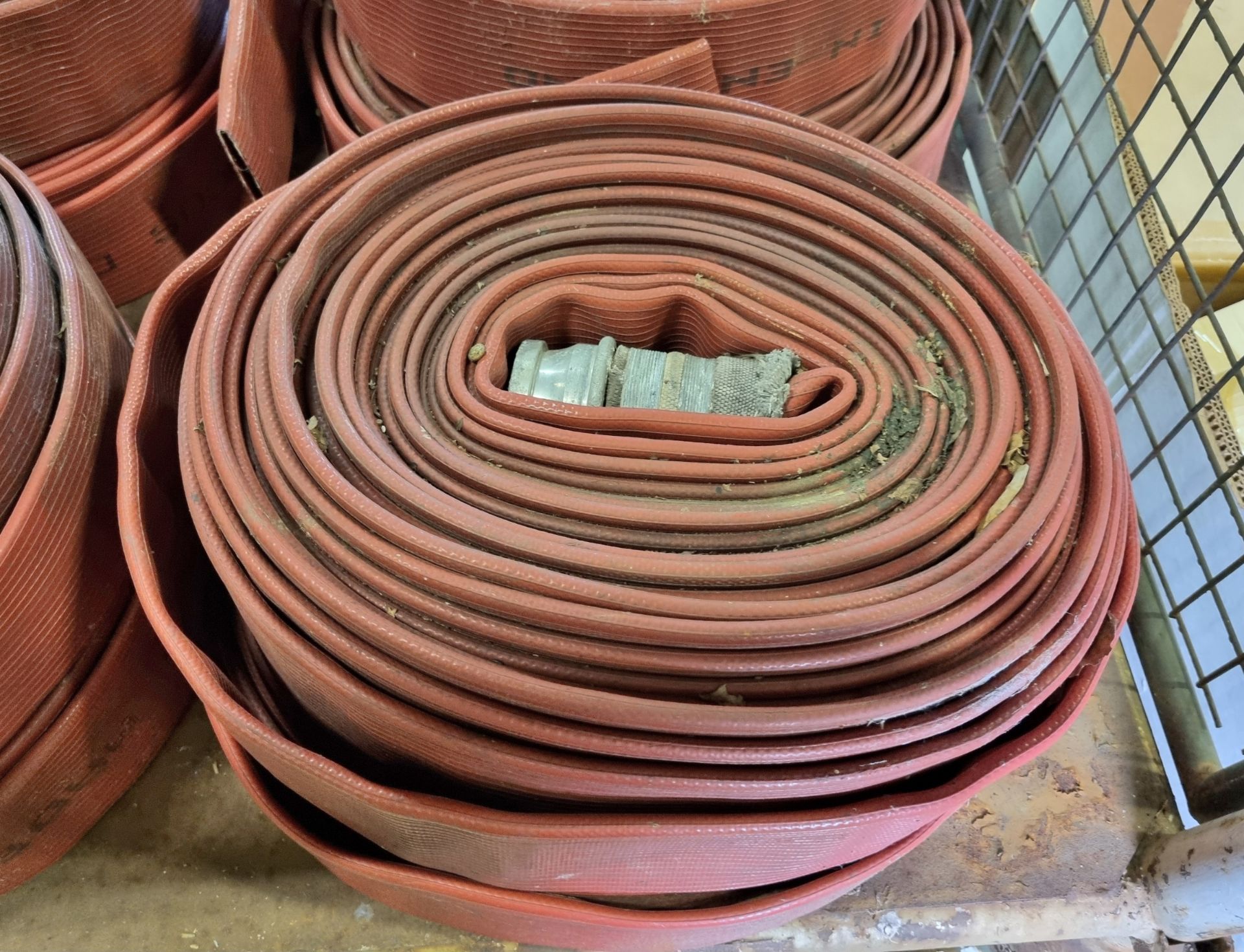 8x Angus Duraline 70mm lay flat hoses with single coupling - approx 20m in length - Image 3 of 6