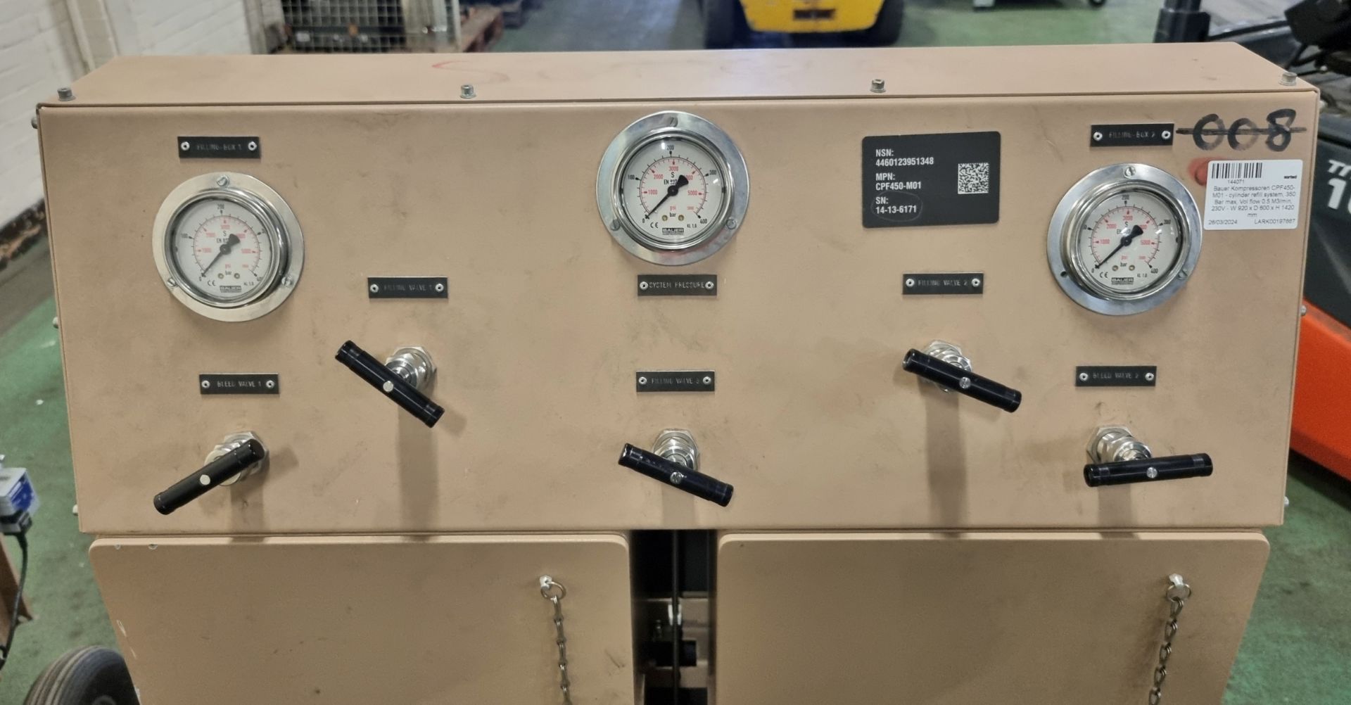 Bauer Compressor unit, Bauer cylinder refill system - see description for details - Image 4 of 13